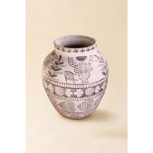 Hand-Painted Clay Fish Vase 3