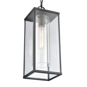 Augusta 7″ Wide 1-Light Outdoor Pendant - Matte Black 5