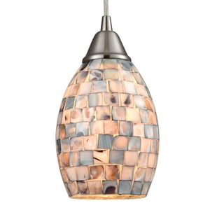 Capri 5'' Wide 1-Light Mini Pendant - Satin Nickel 6