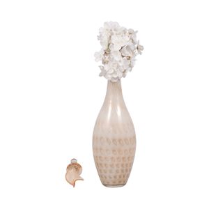 DENTONSHAW IVORY GLASS VASE 23 (IN) 3