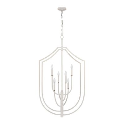 Continuance 26″ Wide 6-Light Pendant - White Coral