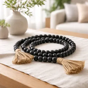 Black Beaded Garland 60in 1