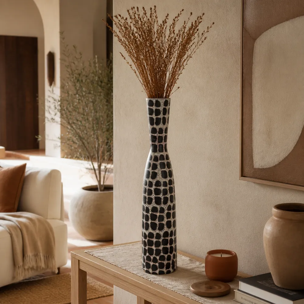 GAINES BLACK VASE 30 (IN)