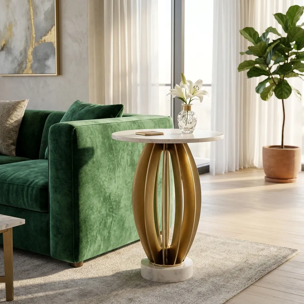 WARDWOOD WHITE TABLE 25 (IN)