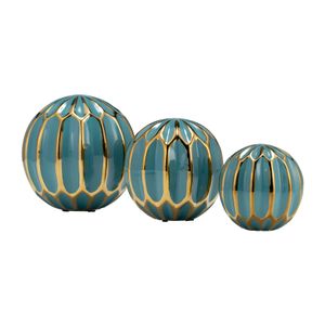 IVYPARK SET OF 3 BLUE ORBS 6 (IN) 4