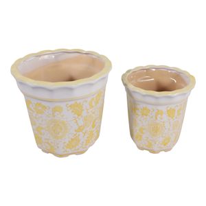 ENOCHFIELD SET OF 2 YELLOW PLANTER 7 (IN) 5