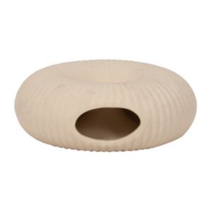 CER, 7" DONUT HOLE VASE, COTTON 7