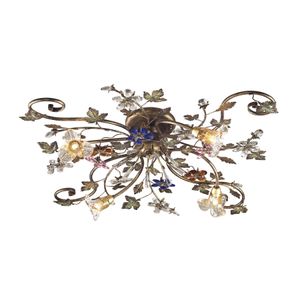 Brillare 36'' Wide 4-Light Semi Flush Mount - Bronzed Rust 1