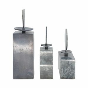 BECKMOOR SET OF 3 SILVER VASES 14 (IN) 4