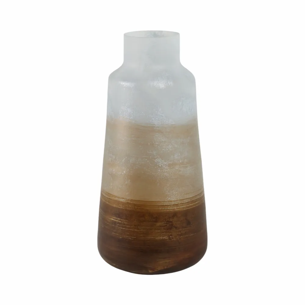 ORIONPARK WHITE GLASS VASE 17 (IN)