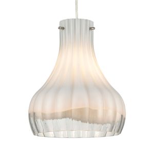 Coastal Scallop 8'' Wide 1-Light Mini Pendant - Satin Nickel 4