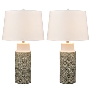 Tula 30'' High 1-Light Table Lamp - Set of 2 - Gray 1