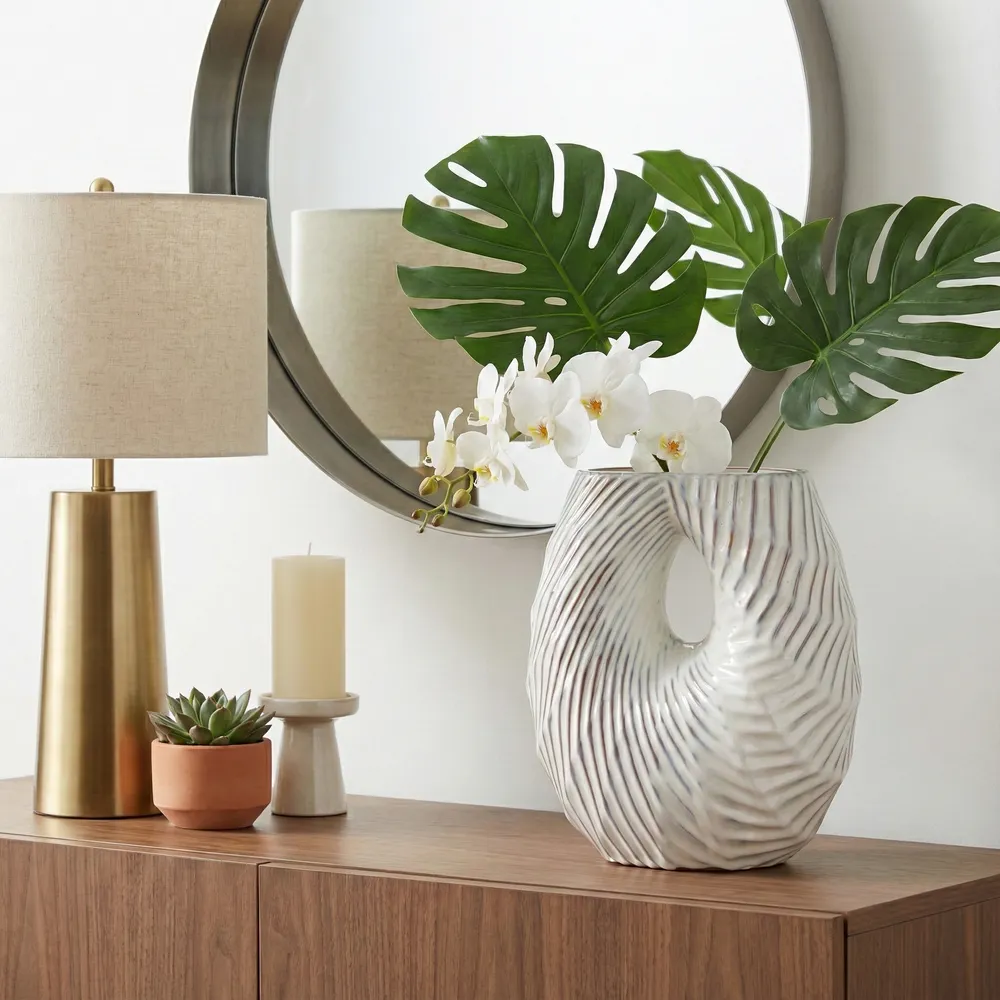 HAYWOODWAY WHITE VASE 12 (IN)
