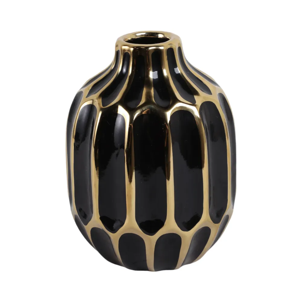 CALVINHAM BLACK VASE 8 (IN)