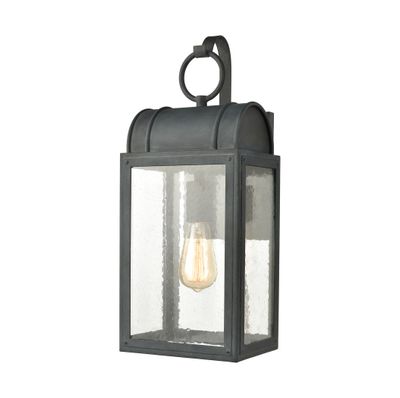 Heritage Hills 19″ High 1-Light Outdoor Sconce - Aged Zinc