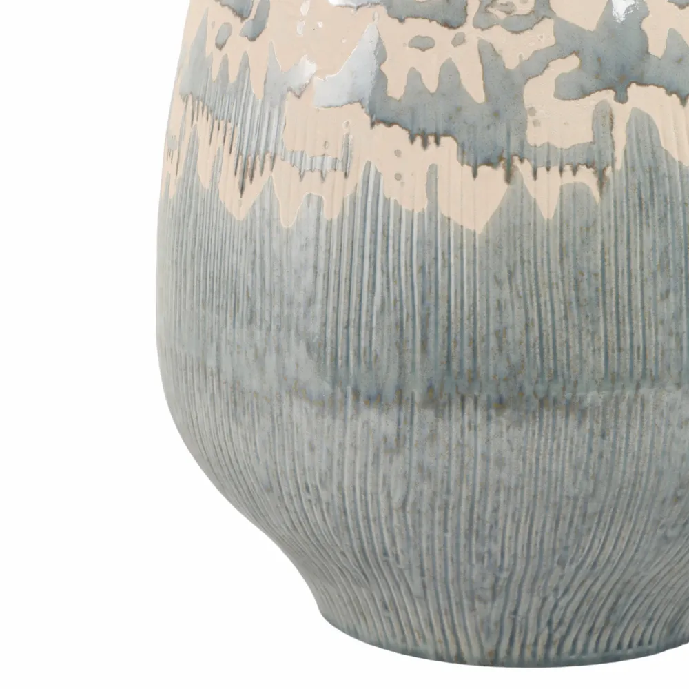TROY GRAY VASE 14 (IN)