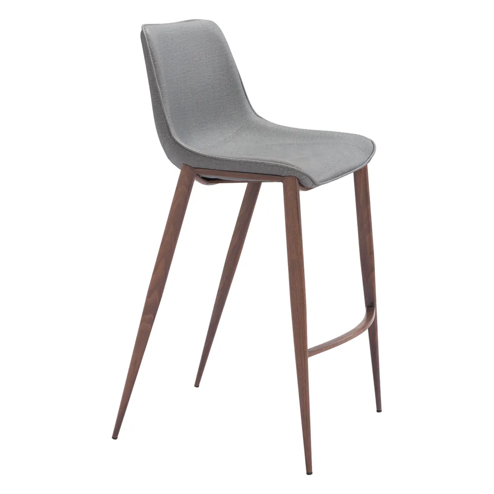 Magnus Barstool Slate Gray & Walnut