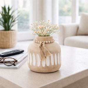 PEARLLAND BROWN VASE 8 (IN) 11