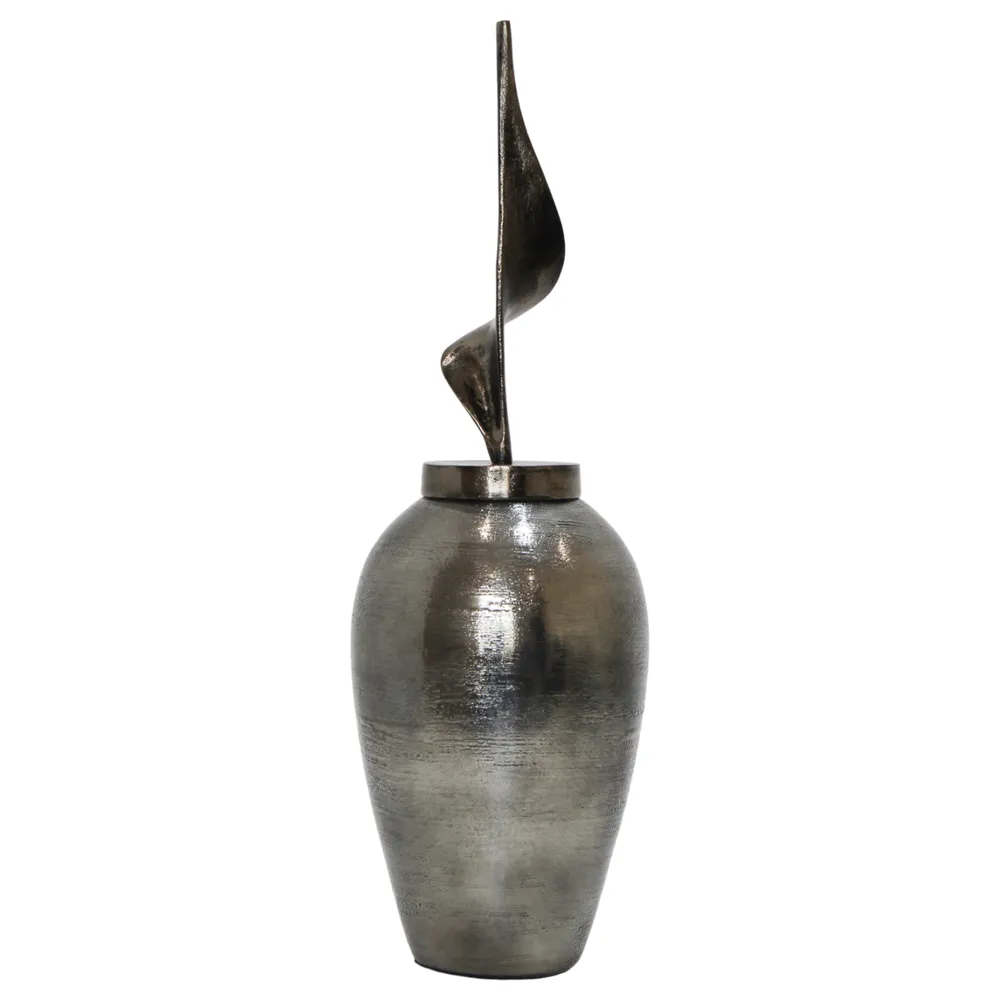 GUNNARGROVE GRAY GLASS VASE 26 (IN)