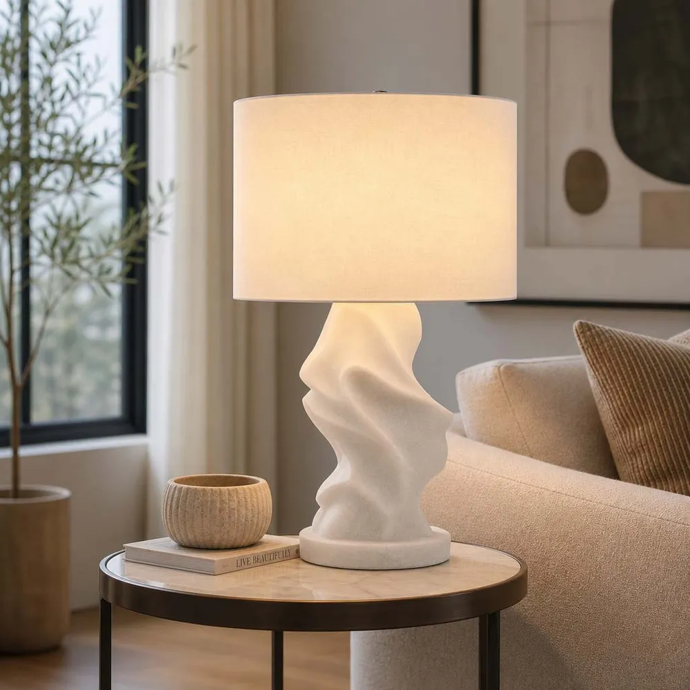 ERINBURN IVORY LAMP 25 (IN)