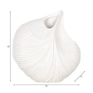 KELSEYPORT WHITE VASE 10 (IN) 9