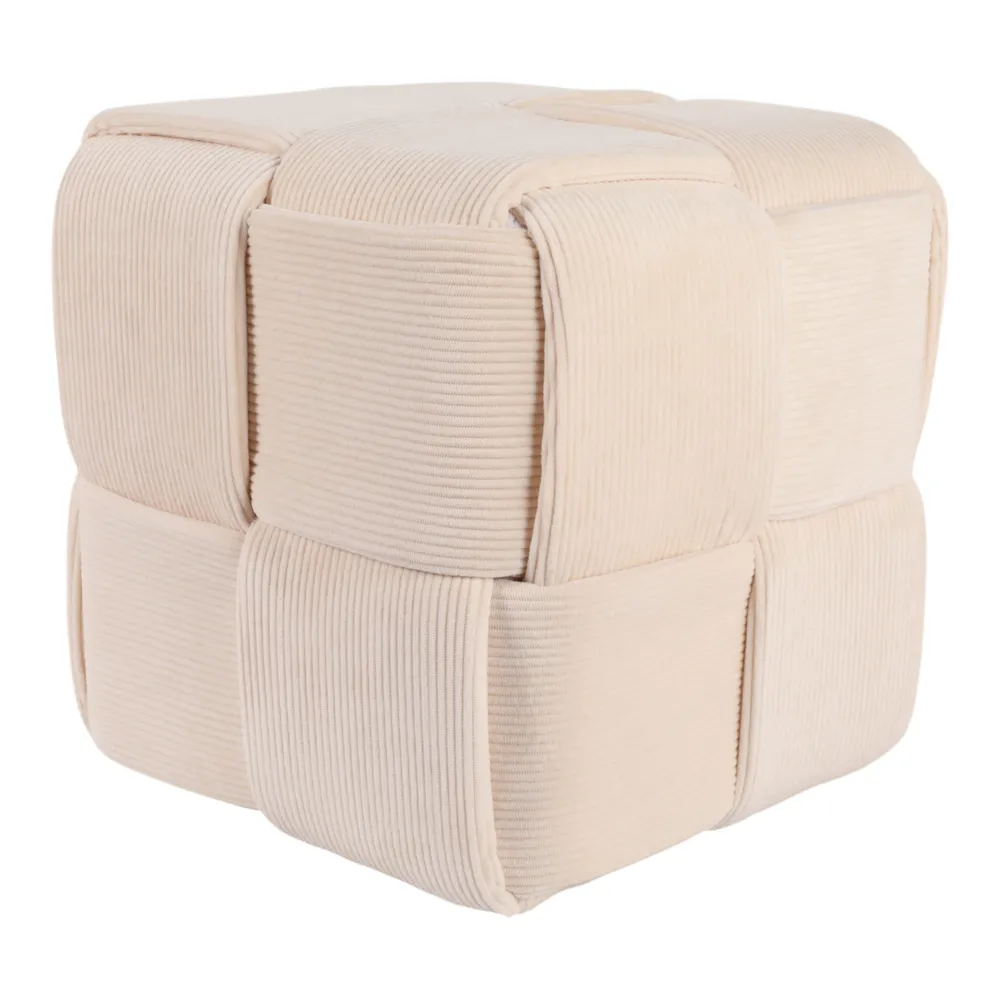 COREYBEACH IVORY OTTOMAN 15 (IN)