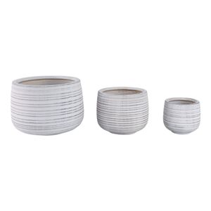 RAYMONDHAVEN SET OF 3 WHITE PLANTER 9 (IN) 1