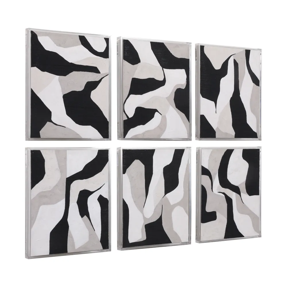 FORRESTHOLM SET OF 6 BLACK ART 20 (IN)