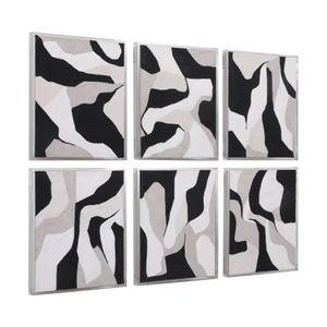 FORRESTHOLM SET OF 6 BLACK ART 20 (IN) 3