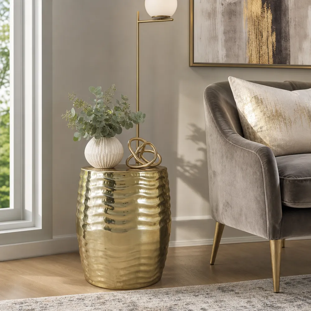 GLENNVIEW GOLD TABLE 19 (IN)