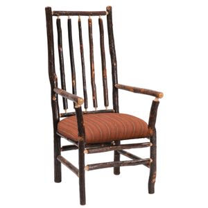 Hickory High Back Spoke Back Arm Chair - 
Antique Oak Seat 1