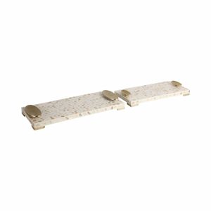 HARSTONGROVE SET OF 2 WHITE TRAY 3 (IN) 3