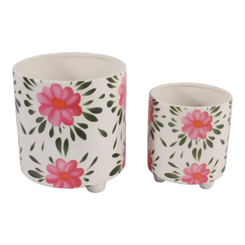 ALMAWAY SET OF 2 PINK PLANTER 8 (IN)