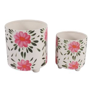 ALMAWAY SET OF 2 PINK PLANTER 8 (IN) 4