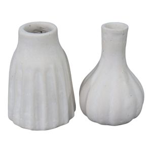 DOVERMORE SET OF 2 IVORY VASES 7 (IN) 1