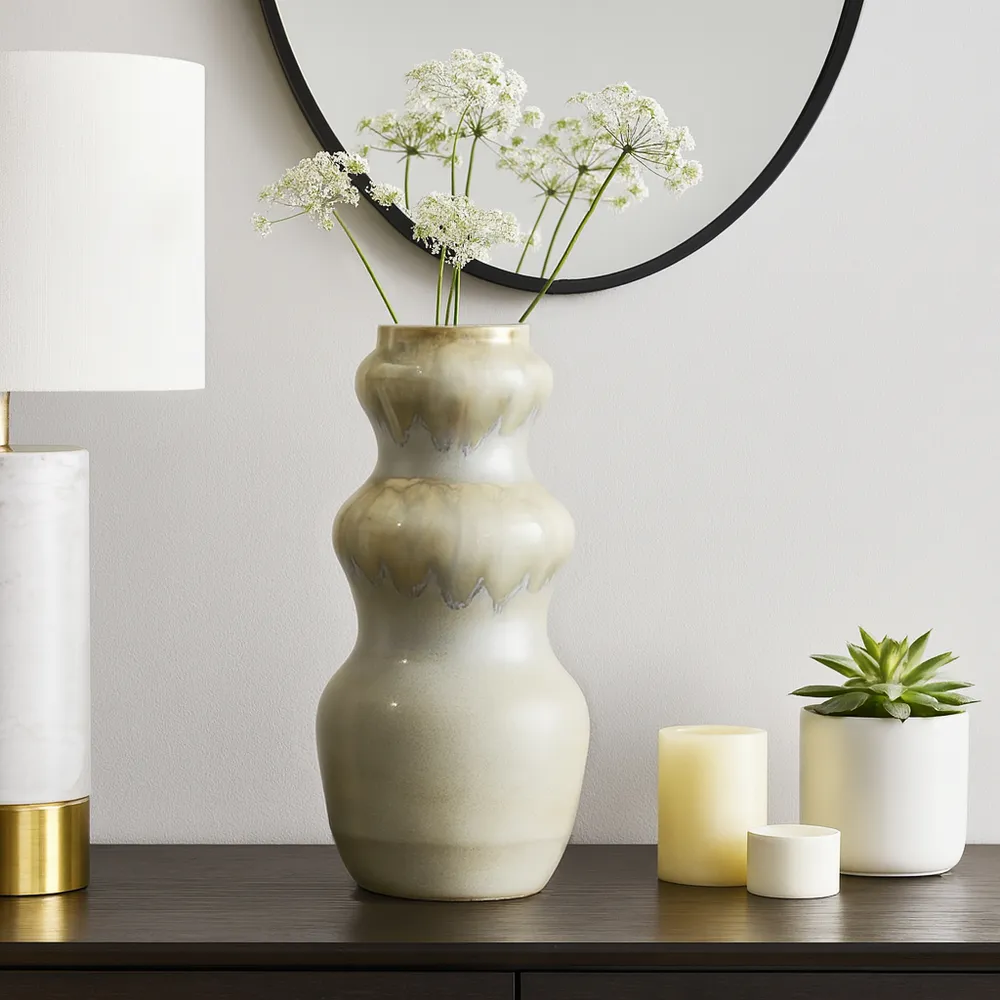 CHASEBURN GRAY VASE 19 (IN)