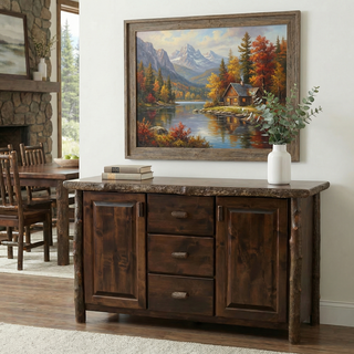 Hickory Log Sideboard - Cognac