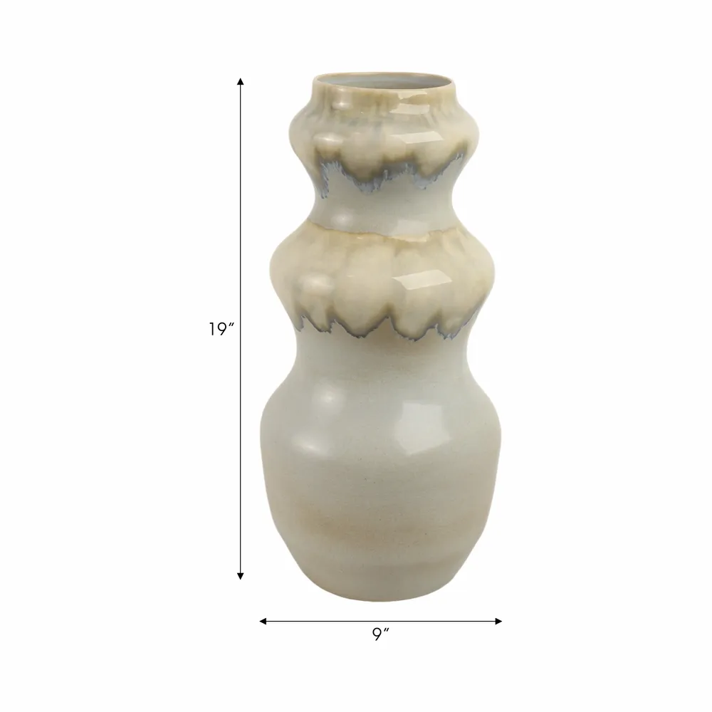 CHASEBURN GRAY VASE 19 (IN)