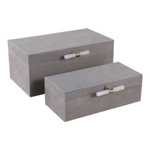 HARPERVIEW SET OF 2 GRAY BOXES 7 (IN) 1