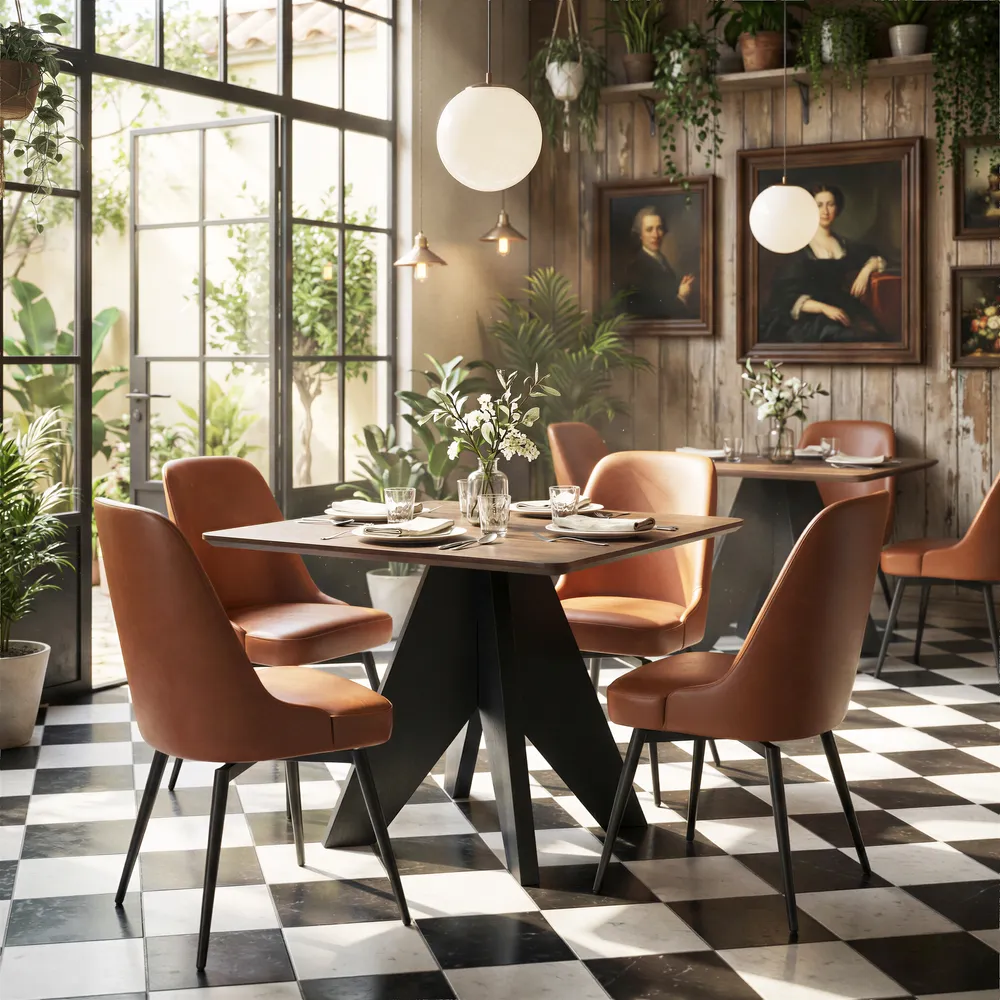 Keppel Swivel Dining Chair Brown
