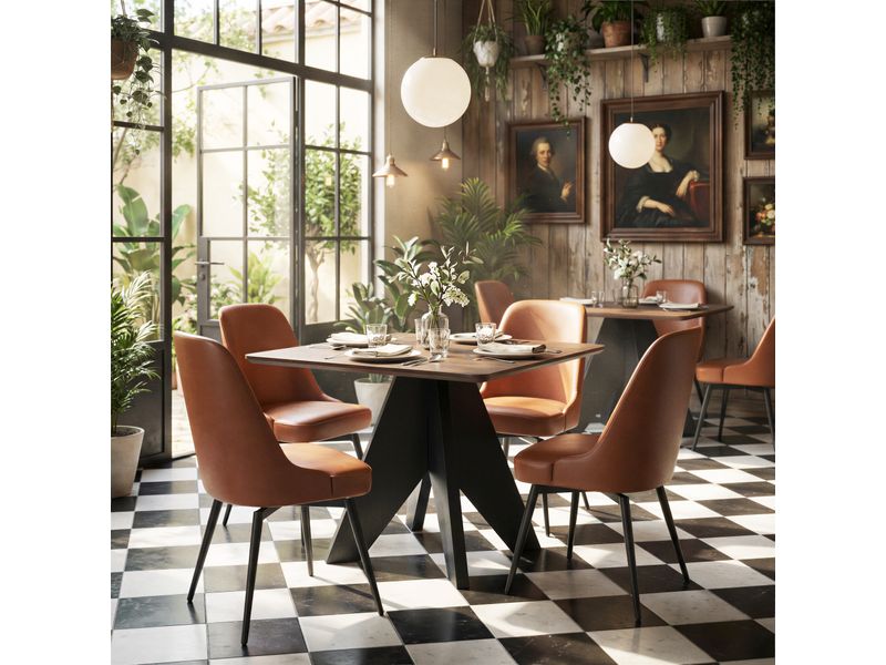 Keppel Swivel Dining Chair Brown 2