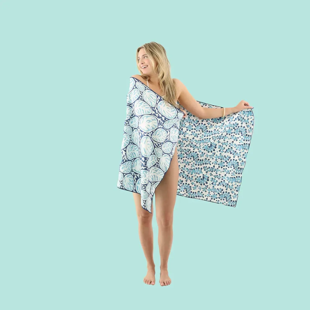 Coral Garden Reversible Eco Beach Towel