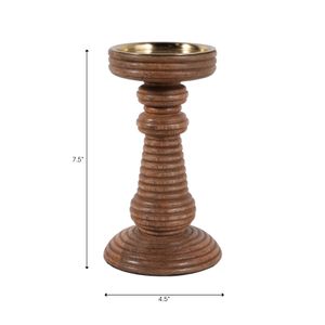 HACKETTRIDGE BROWN CANDLE HOLDER 8 (IN) 8