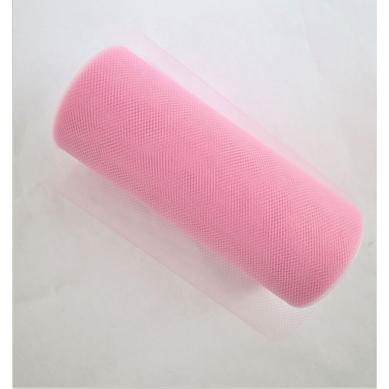6" x 25yds Tulle Ribbon, Pink