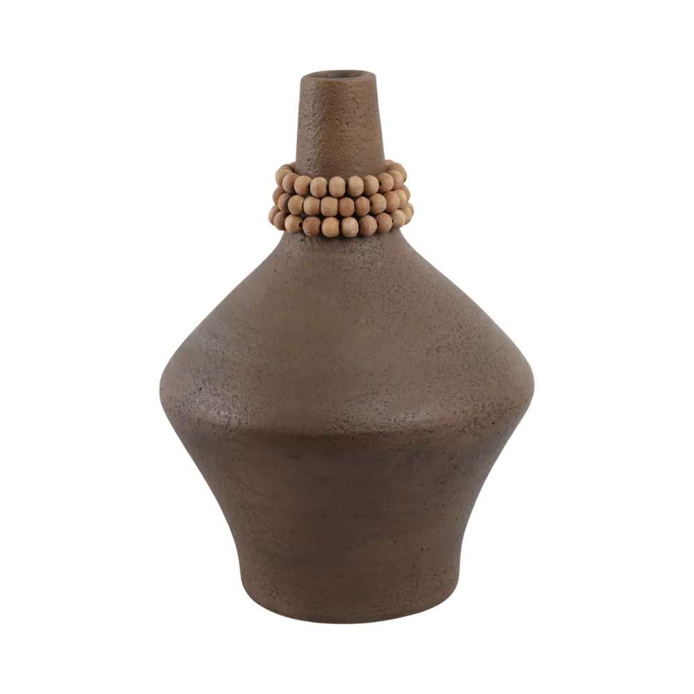 PARKERFORD BROWN VASE 13 (IN)