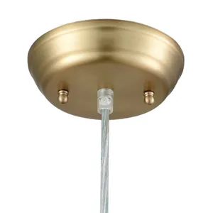 Spun Aluminum 7'' Wide 1-Light Mini Pendant - French Brass 3