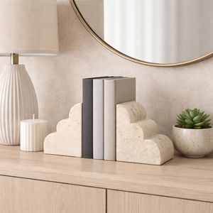 GLASTONHAVEN SET OF 2 TAN BOOKENDS 6 (IN) 2