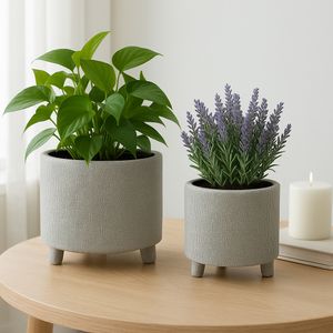 BRADY SET OF 2 SILVER PLANTER 6 (IN) 11