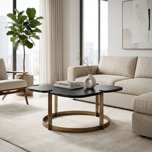 HELTONOAK BLACK COFFEE TABLE 17 (IN) 2
