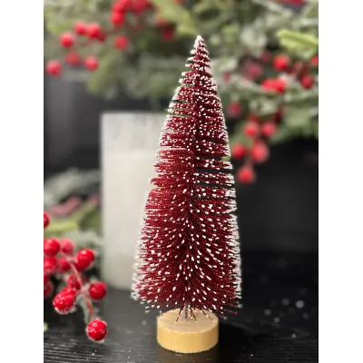 Red Bottle Brush Tree 8in